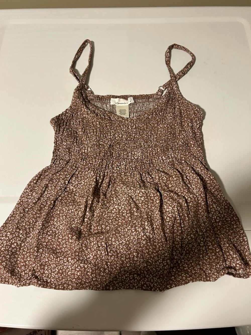 URBAN Romantics Printed Smocked Tank